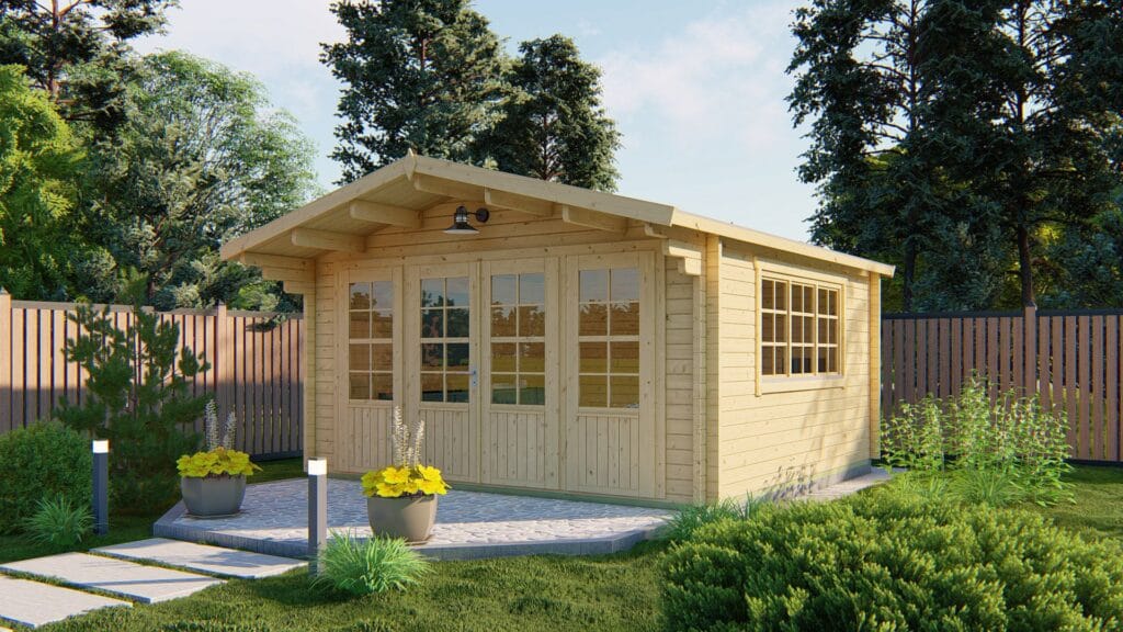 Blokhut - Tuinhuis Blackpool | 58 mm | vuren onbehandeld