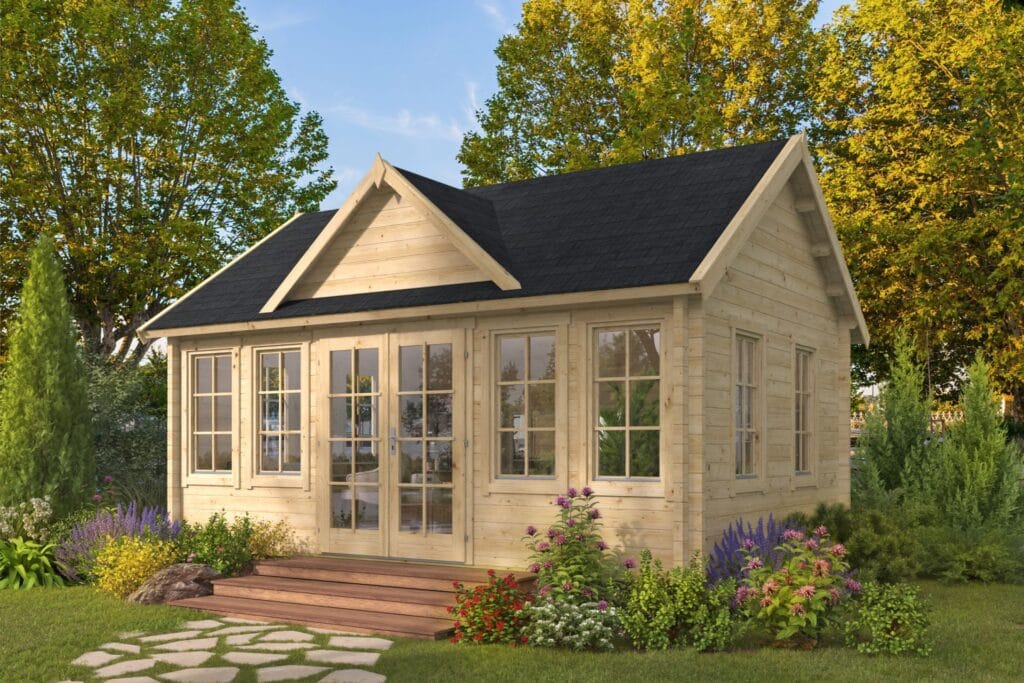 Blokhut - Tuinhuis Clockhouse Trevor | 70 mm | vuren onbehandeld