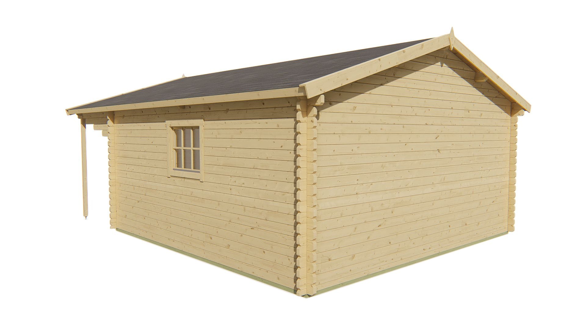 Blokhut - Tuinhuis Emiel | 44 mm | vuren onbehandeld Blokhut - Tuinhuis Emiel | 44 mm | vuren onbehandeld