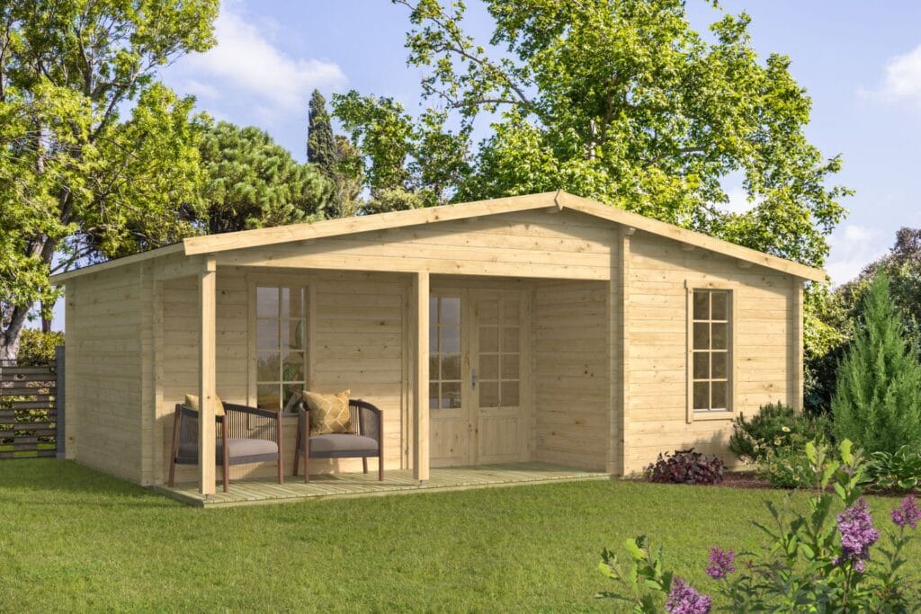 Blokhut - Tuinhuis Ollie | 70 mm | vuren onbehandeld