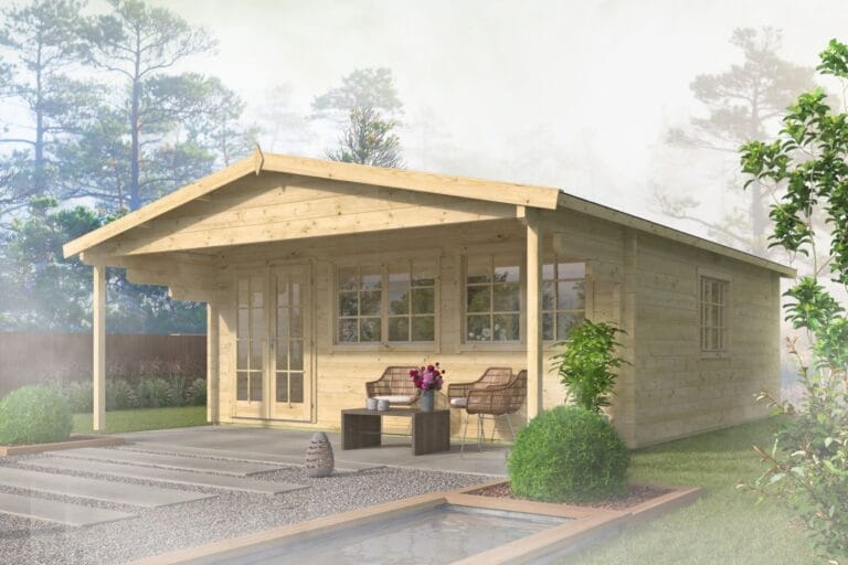 Blokhut - Tuinhuis Rune | 70 mm | vuren onbehandeld