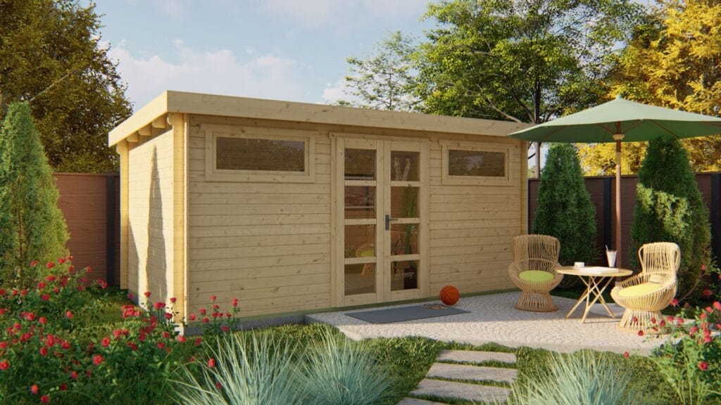 Blokhut - Tuinhuis Zerja | 28 mm | onbehandeld