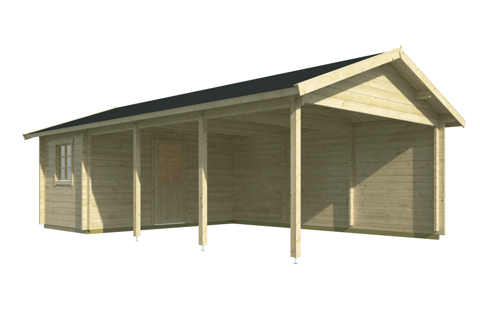 Carport/berging Ever | 44 mm | vuren onbehandeld Carport/berging Ever | 44 mm | vuren onbehandeld