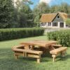 Picknicktafel vierkant Classic, vuren gedroogd, groen geïmpregneerd