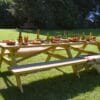 Picknicktafel Superieur 300 cm vuren gedroogd, groen geïmpregneerd