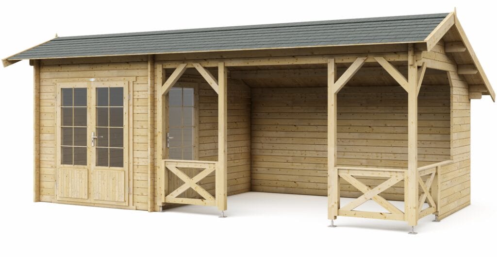 Blokhut 6732 Interflex 667x320x282cm Wanddikte 40 mm