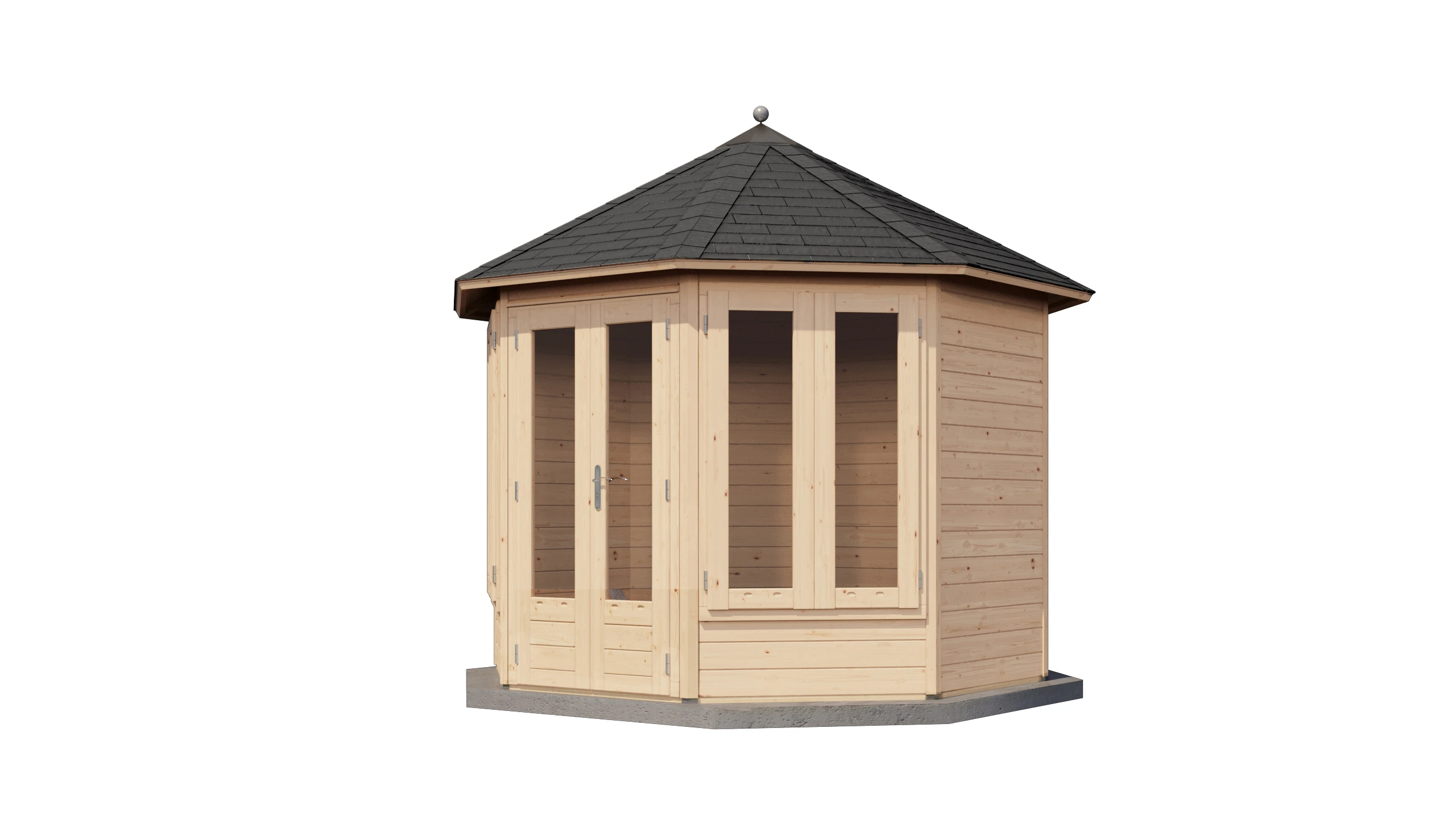 Prima Tuinhuis Hellevoetsluis Ø300 cm – Achtkant – 28 mm – Onbehandeld – Inclusief SHINGLES Prima Tuinhuis Hellevoetsluis Ø300 cm – Achtkant – 28 mm – Onbehandeld – Inclusief SHINGLES