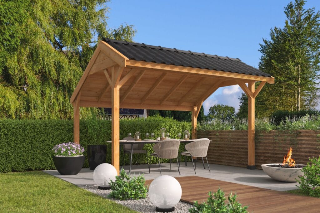 Kapschuur Economy basispakket Red Class Wood 400 x 300 cm