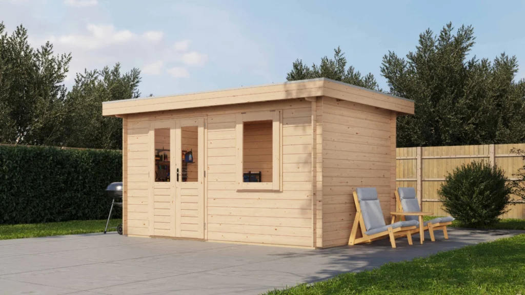 Blokhut Veenendaal 400×250 cm – Onbehandeld