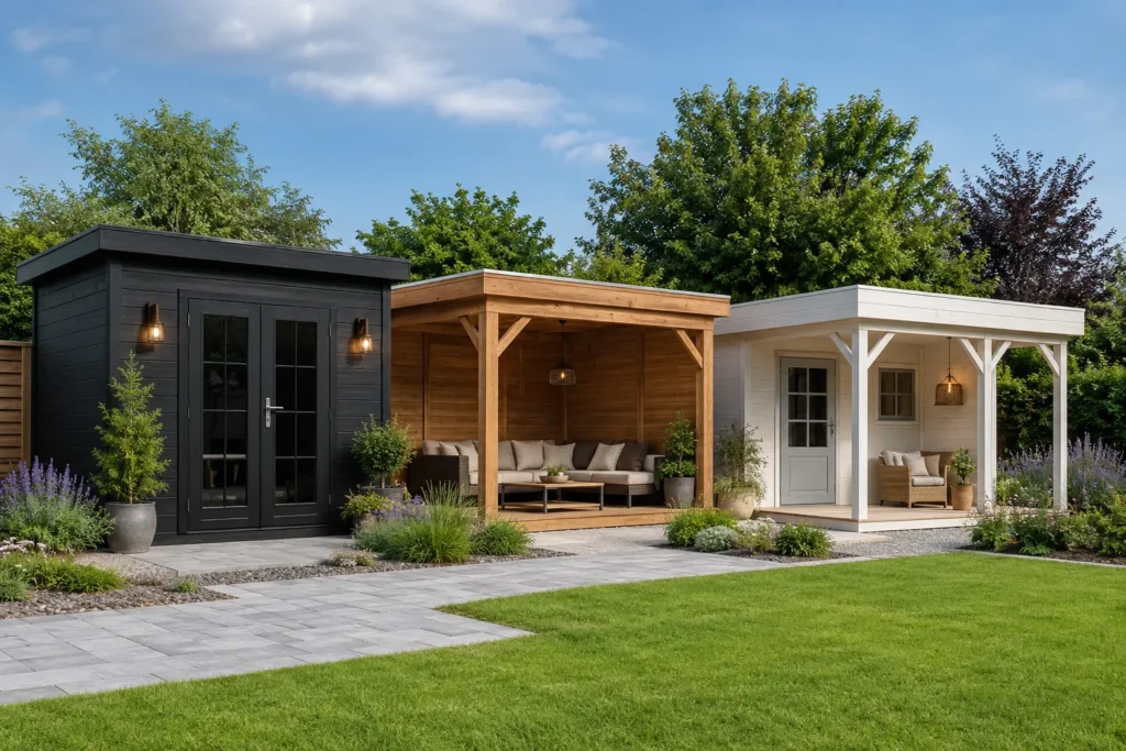 tuinhuizen drie kleuren